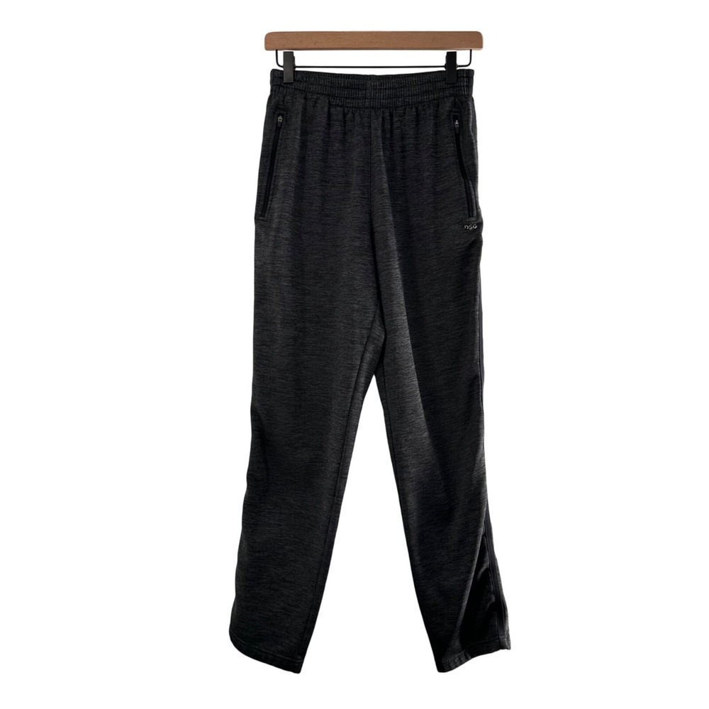 DSG Mens Charcoal‎ Gray Athletic Jogger Pants Size S zip pockets stretch Read